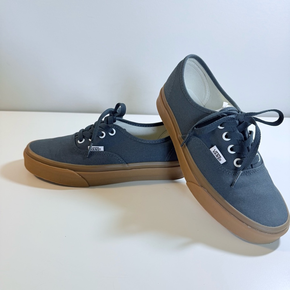 Vans Black and Brown Sneakers with Gum Sole